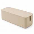 Sand Rib Large Cable Storage Box with Lid on a white background